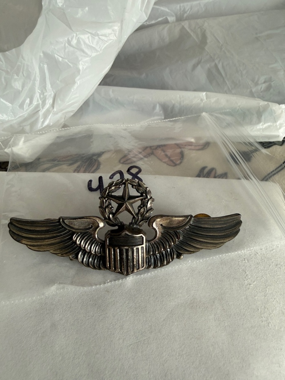 US Air Force Command Pilot Wings Clutch Back Gemsco